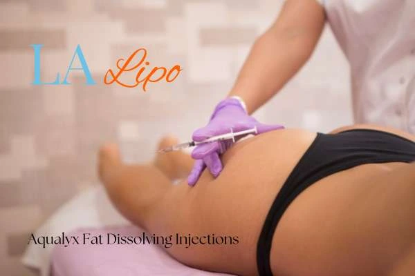 Woman having fat dissolving injections Wallingford on thighs