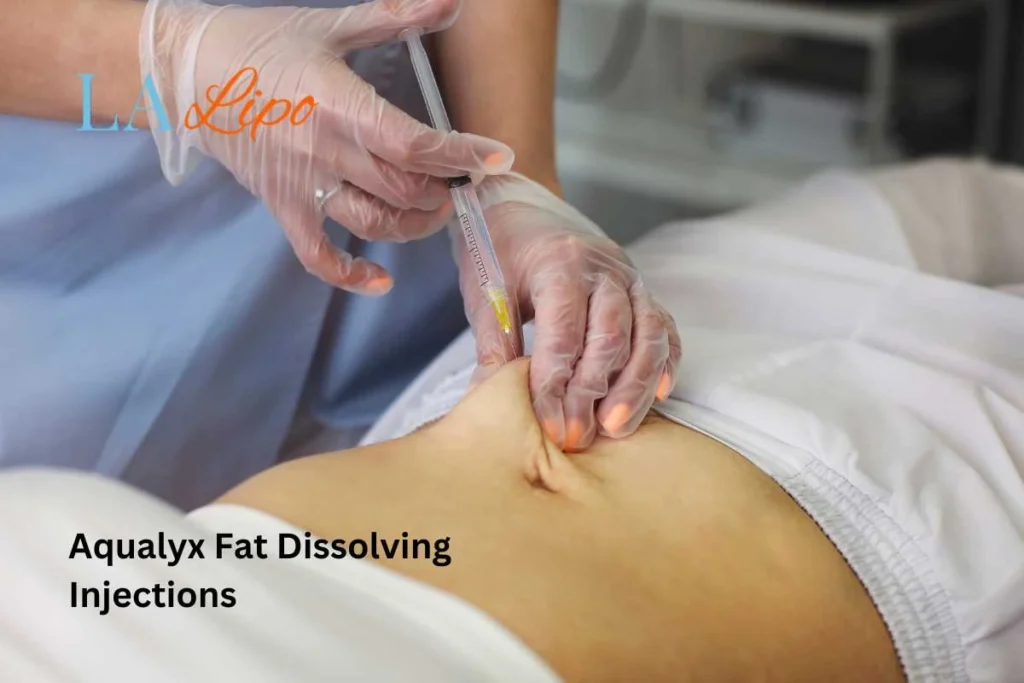 woman having fat dissolving injections Wallingford in the stomach