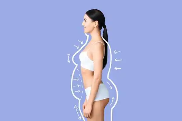 image of woman experiencing fat reduction treatment Wallingford