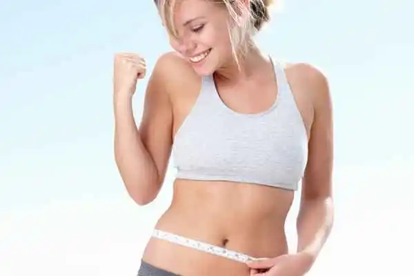 woman happy after fat reduction treatment Wallingford