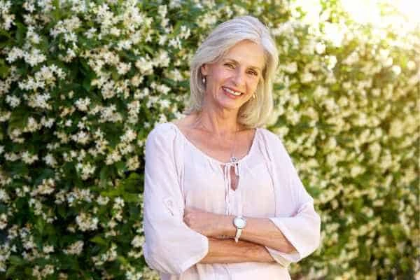 Older woman happy with urinary incontinence treatment Wallingford