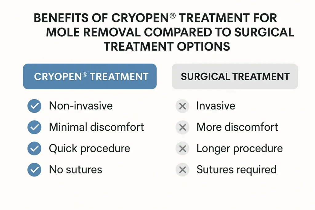 Benefits of facial mole removal Wallingford - call our team today to book a consultation
