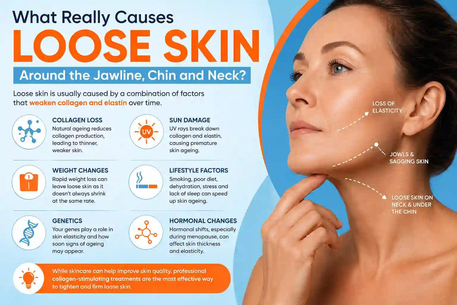 What Really Causes Loose Skin Around the Jawline, Chin and Neck Wallingford?